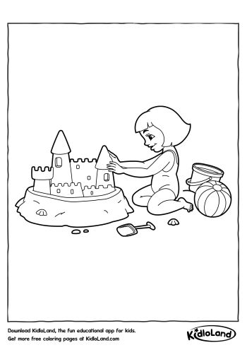 190 Sandcastle Coloring Pages Free Printable 36