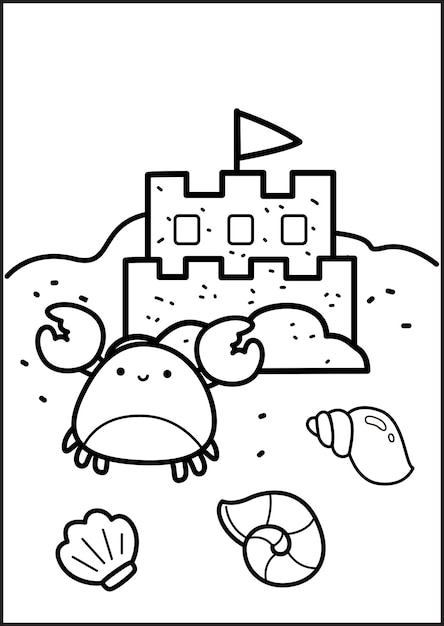 190 Sandcastle Coloring Pages Free Printable 47