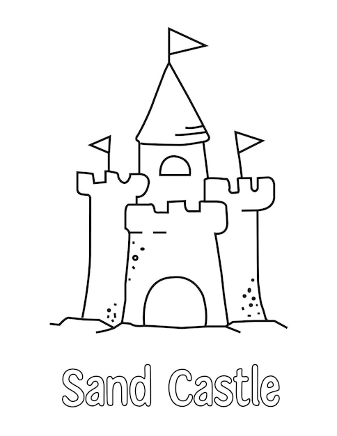 190 Sandcastle Coloring Pages Free Printable 64