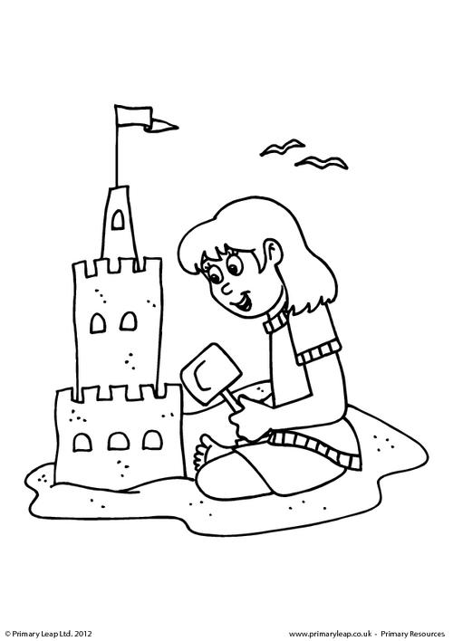 190 Sandcastle Coloring Pages Free Printable 68