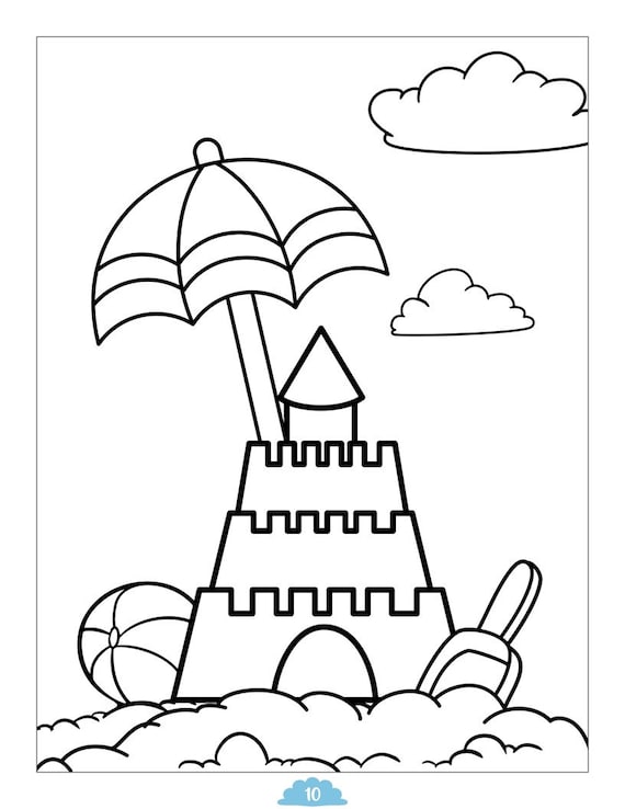 190 Sandcastle Coloring Pages Free Printable 78