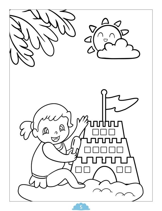 190 Sandcastle Coloring Pages Free Printable 79