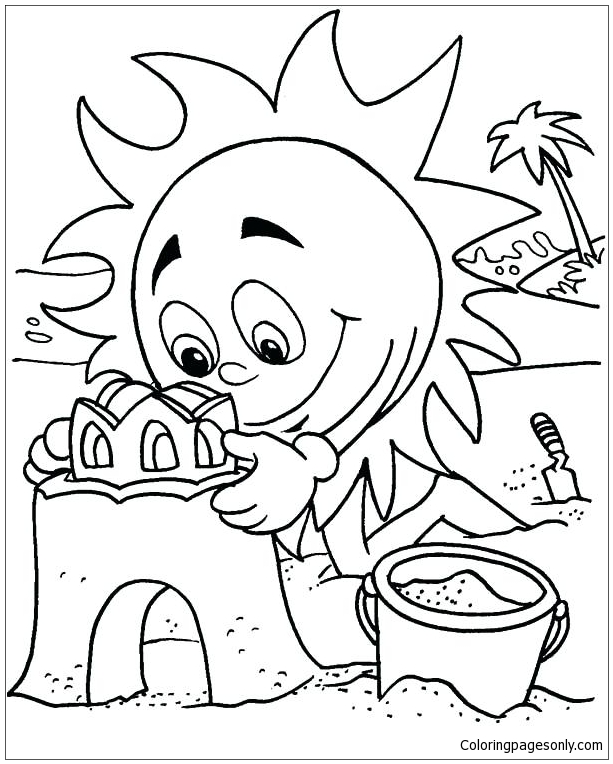 190 Sandcastle Coloring Pages Free Printable 95