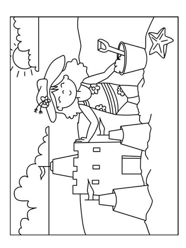 190 Sandcastle Coloring Pages Free Printable 97