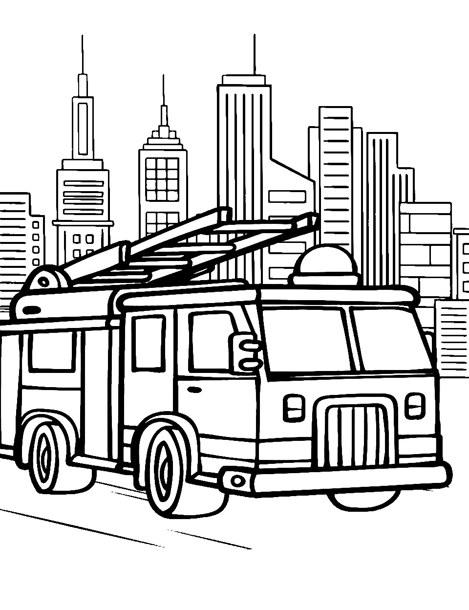 199+ Fire Trucks Coloring Pages 103