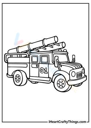 199+ Fire Trucks Coloring Pages 160