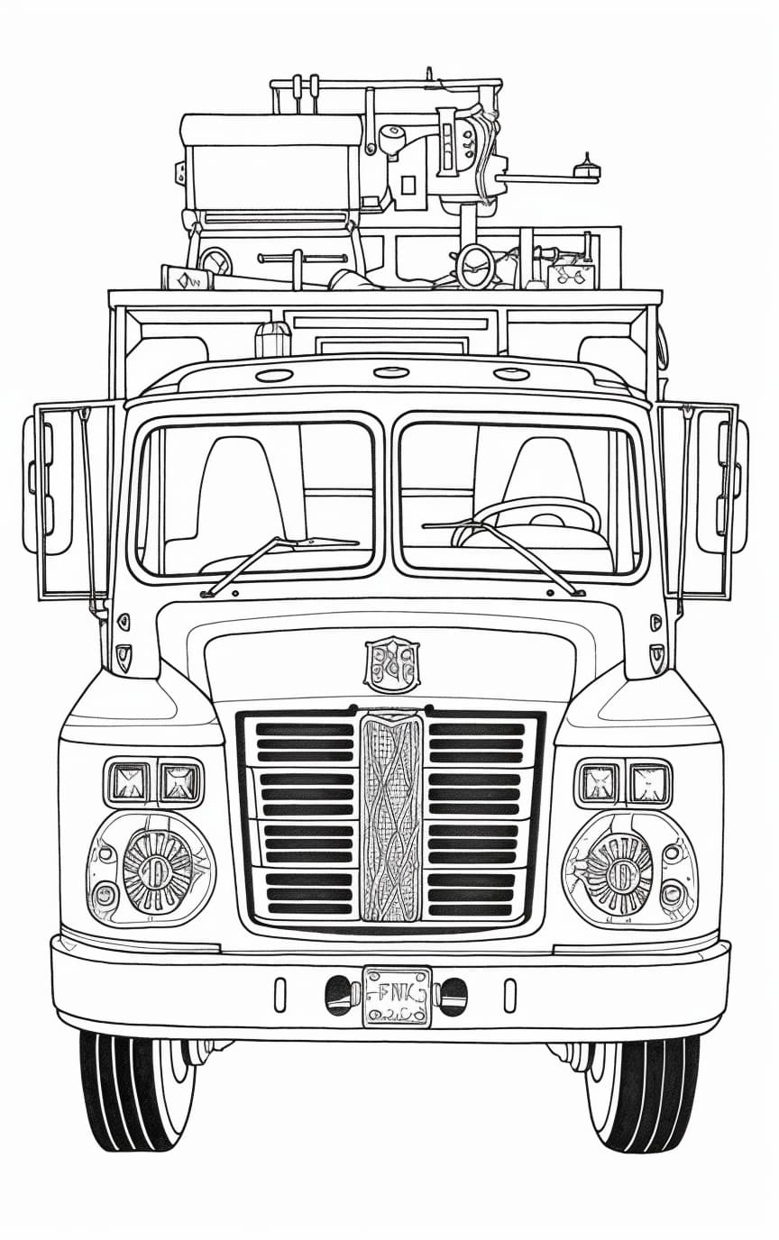 199+ Fire Trucks Coloring Pages 177