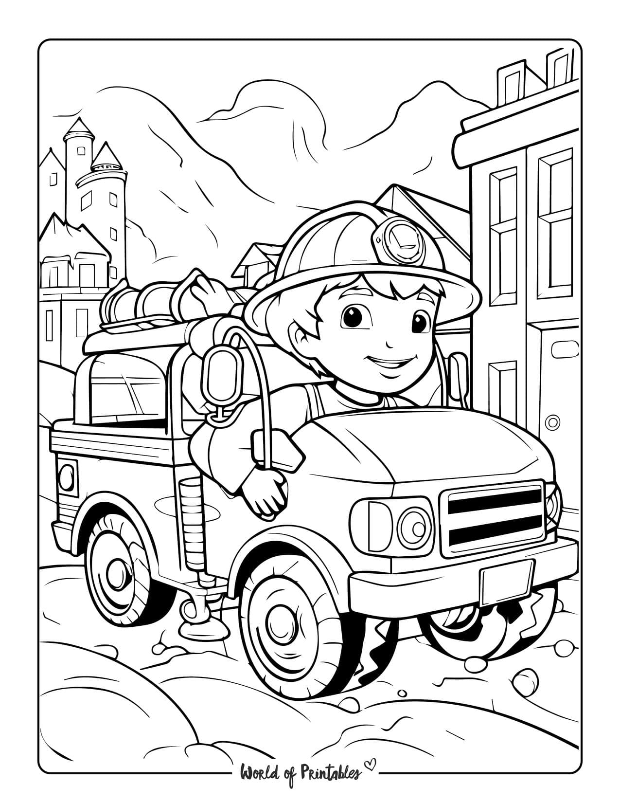 199+ Fire Trucks Coloring Pages 19