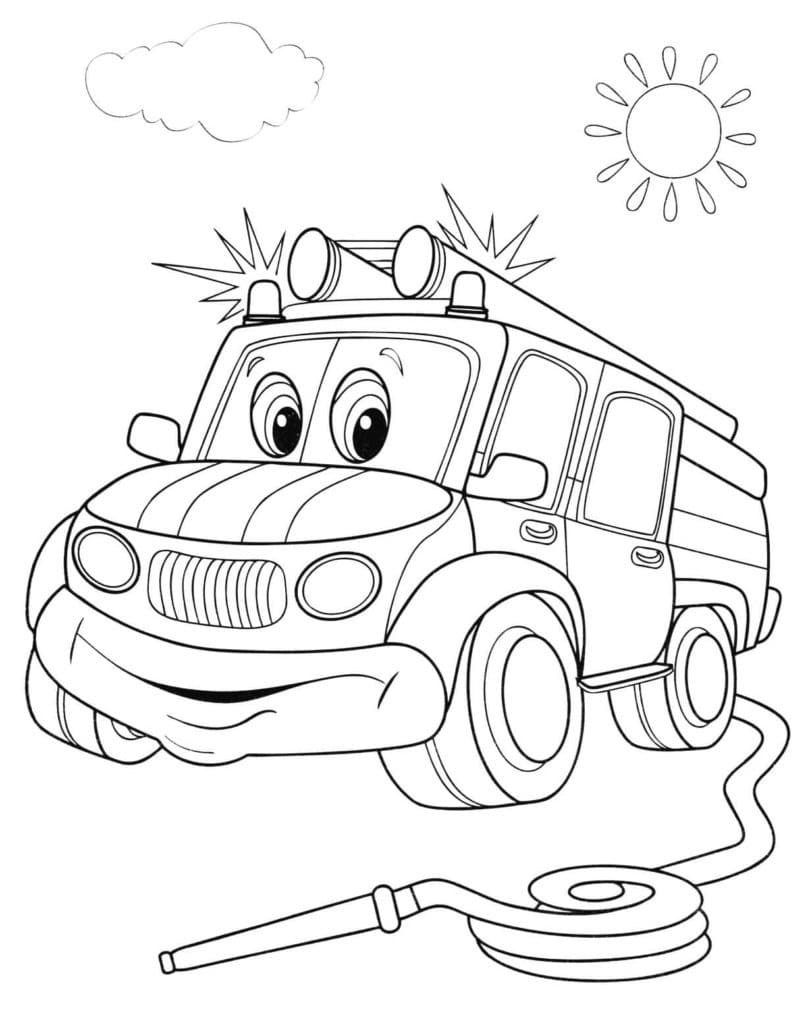 199+ Fire Trucks Coloring Pages 191