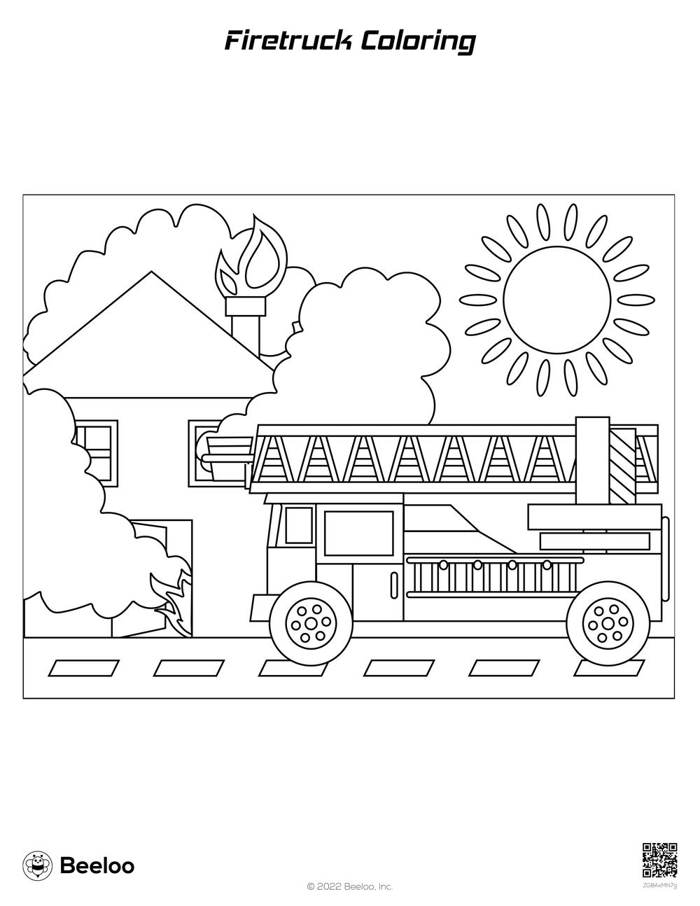 199+ Fire Trucks Coloring Pages 20