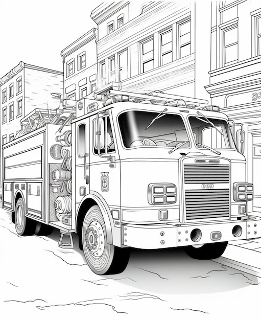 199+ Fire Trucks Coloring Pages 24