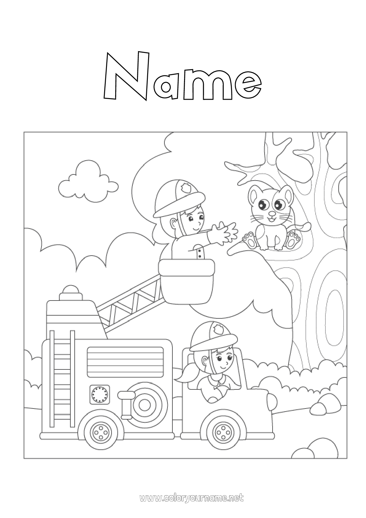 199+ Fire Trucks Coloring Pages 30