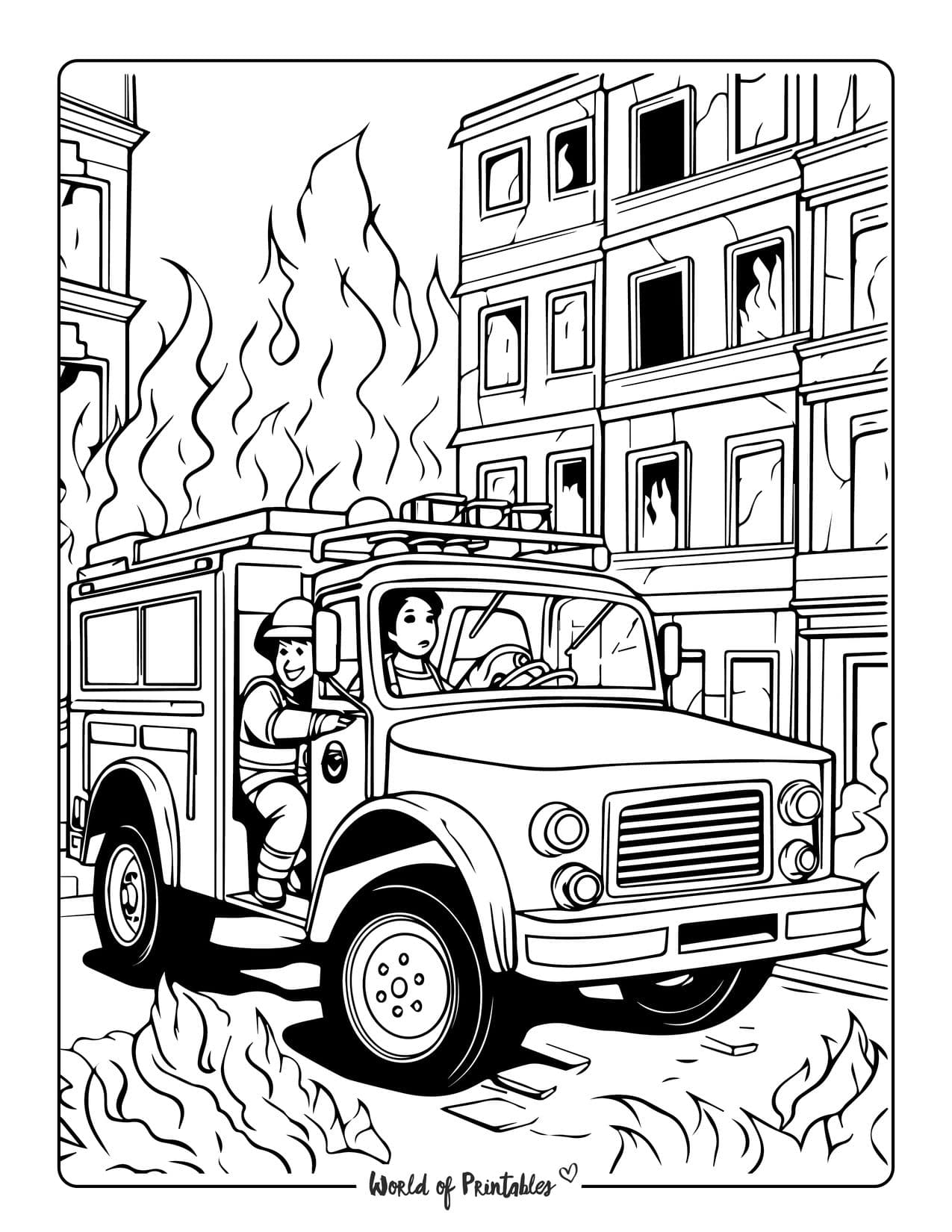 199+ Fire Trucks Coloring Pages 45