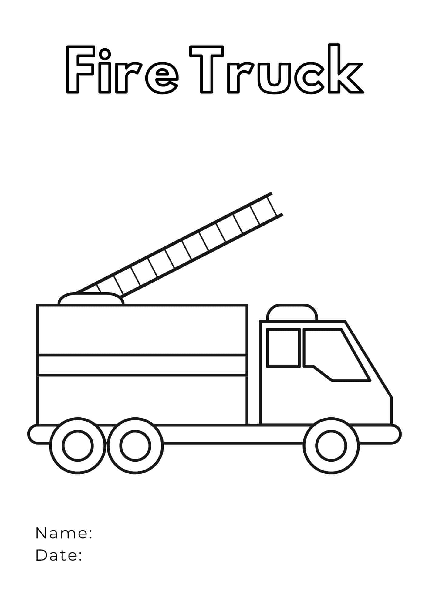 199+ Fire Trucks Coloring Pages 60