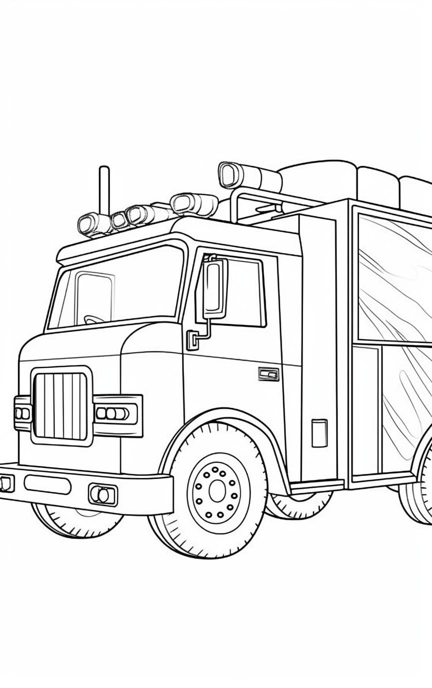 199+ Fire Trucks Coloring Pages 61