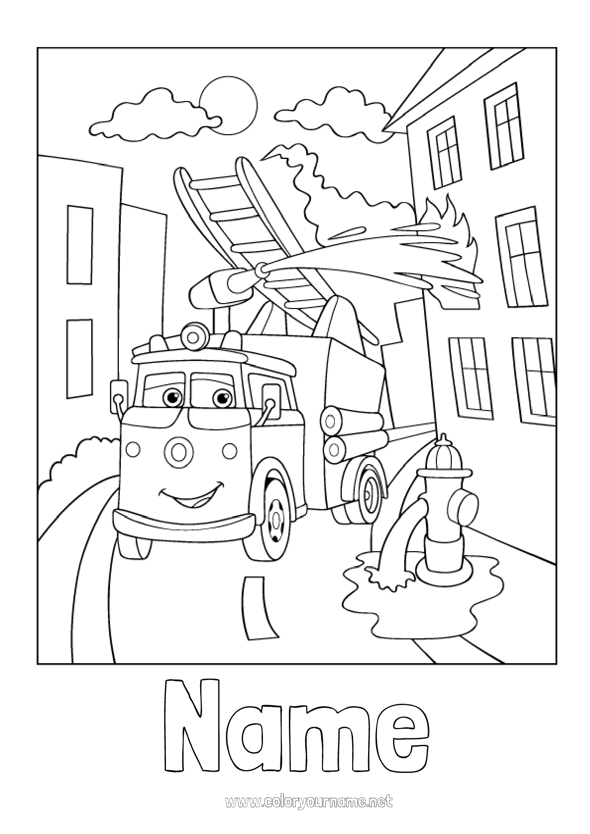 199+ Fire Trucks Coloring Pages 7