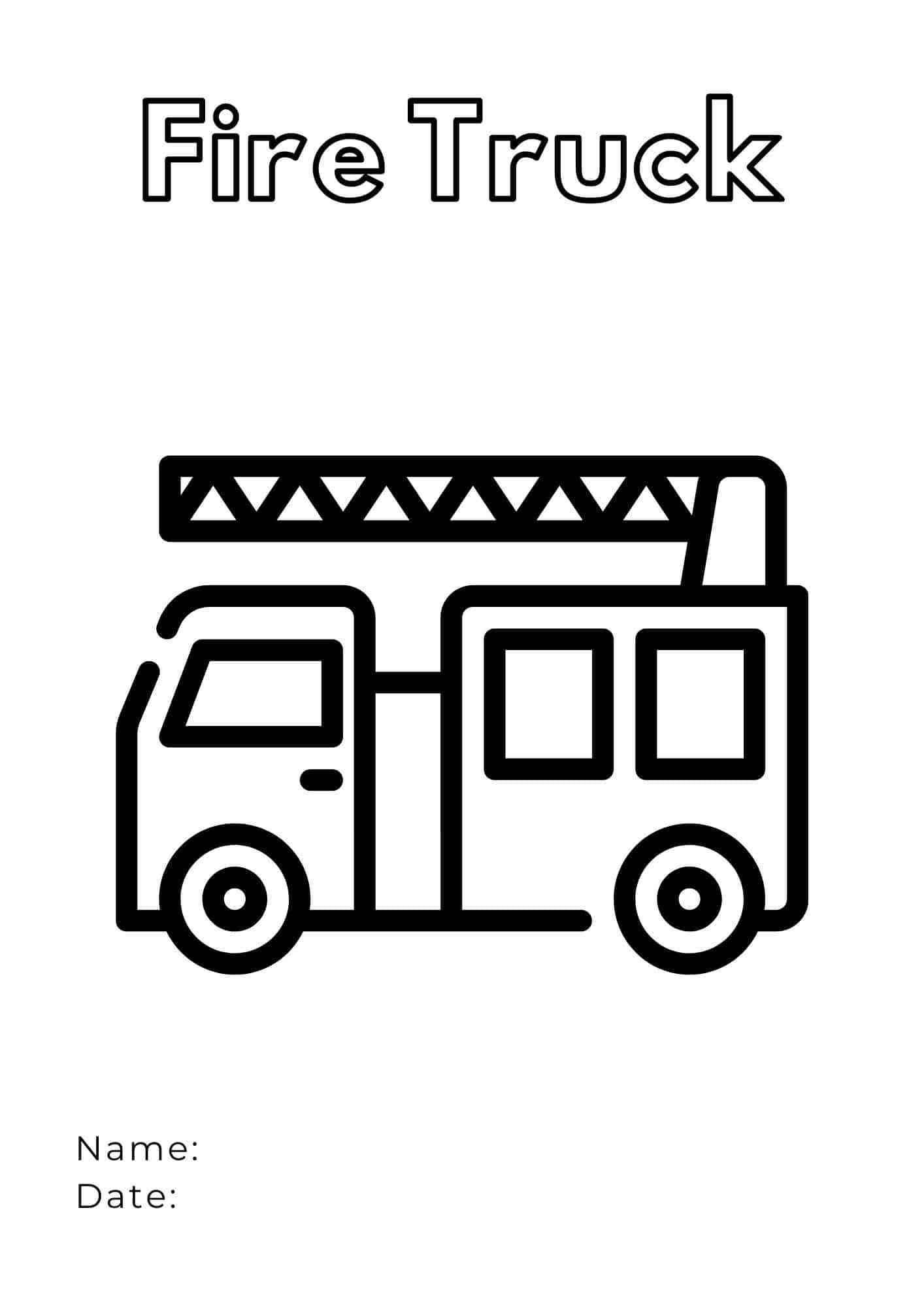 199+ Fire Trucks Coloring Pages 74