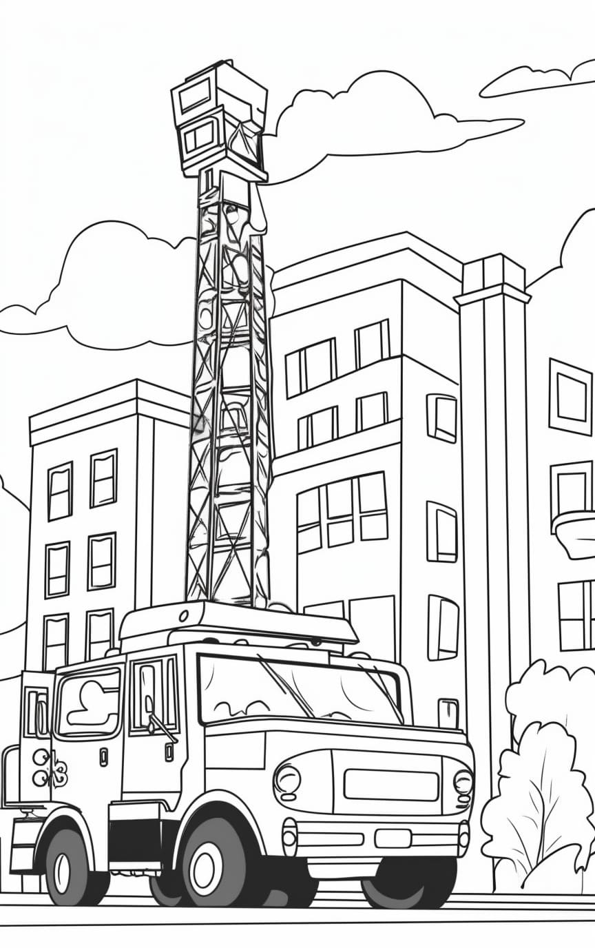 199+ Fire Trucks Coloring Pages 99