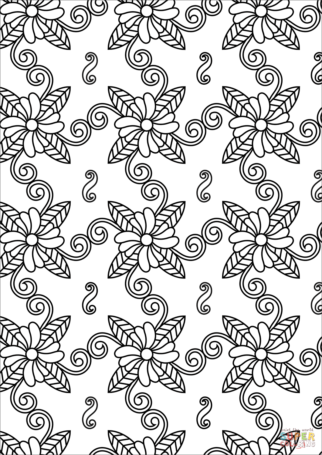 pattern coloring pages printable jpg