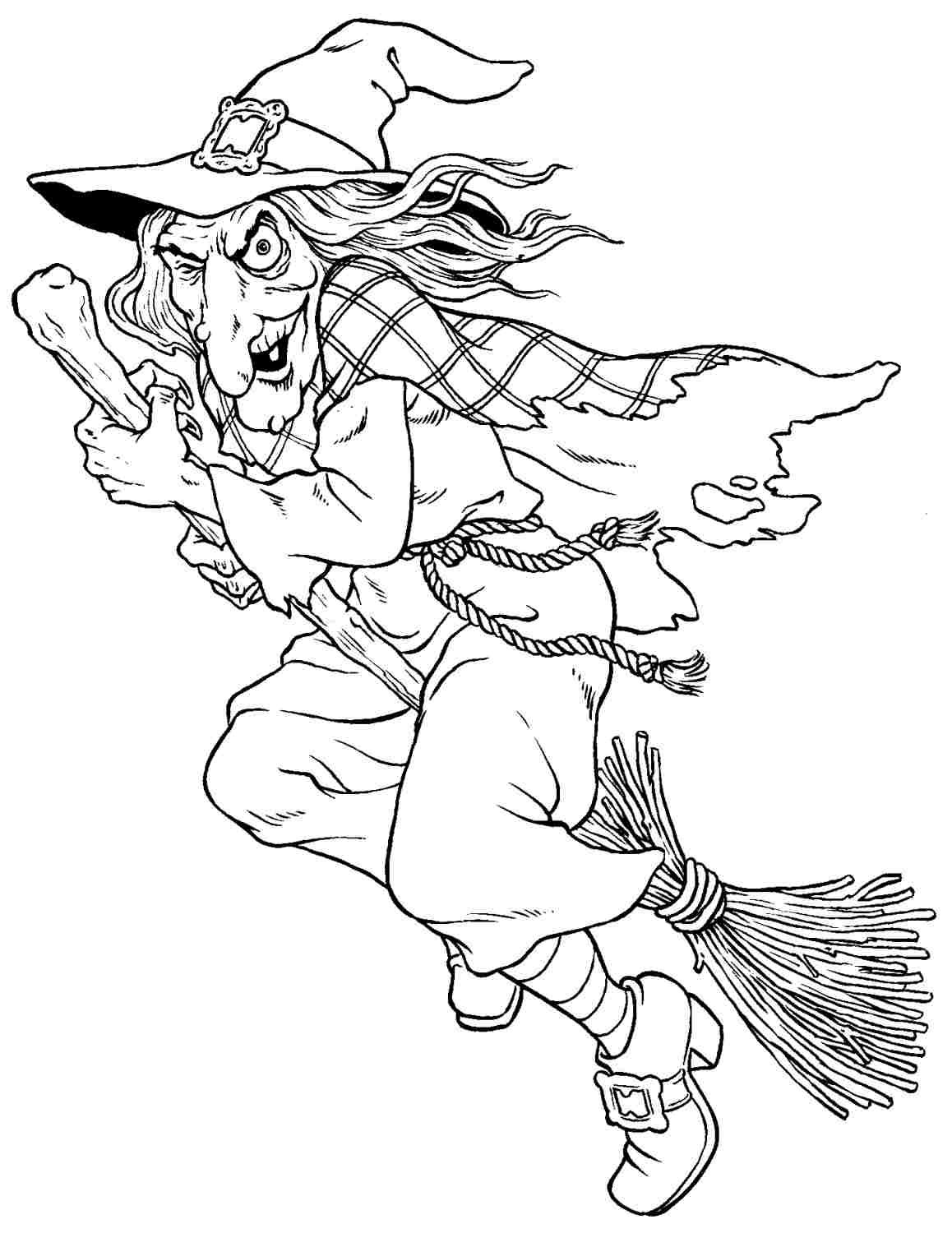 104 Witch Coloring Pages for Kids Printable 1