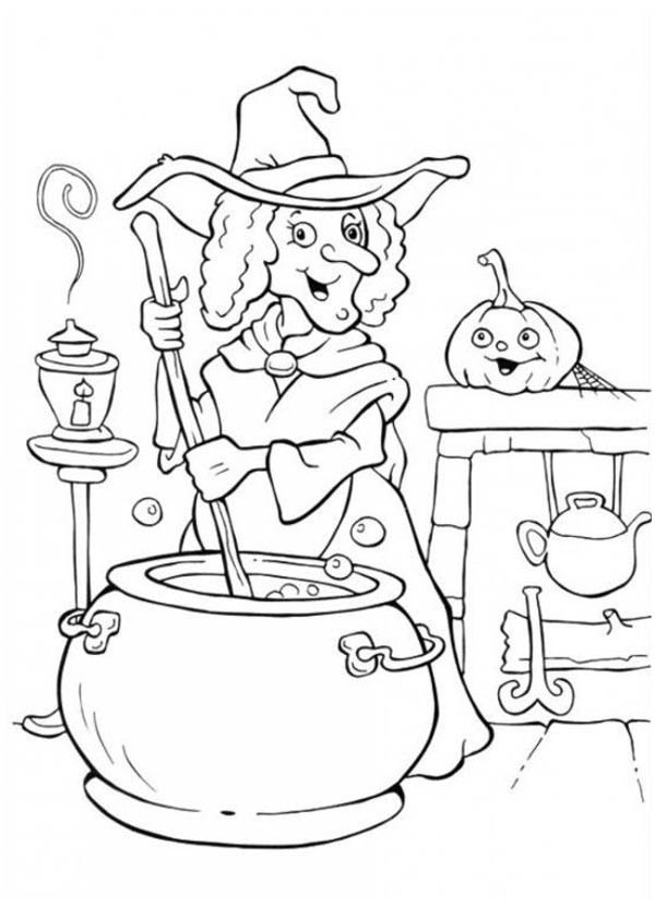 104 Witch Coloring Pages for Kids Printable 100