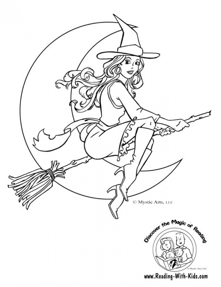 104 Witch Coloring Pages for Kids Printable 102