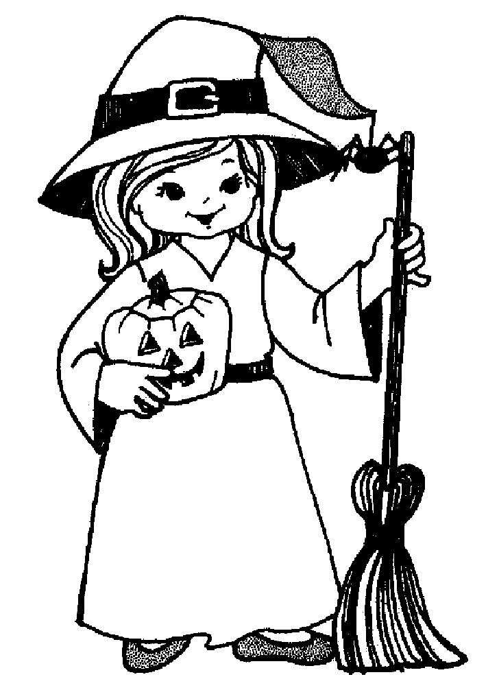 104 Witch Coloring Pages for Kids Printable 15