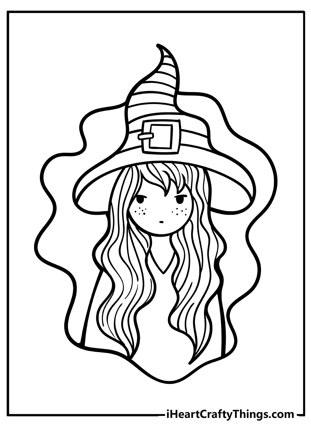 104 Witch Coloring Pages for Kids Printable 18