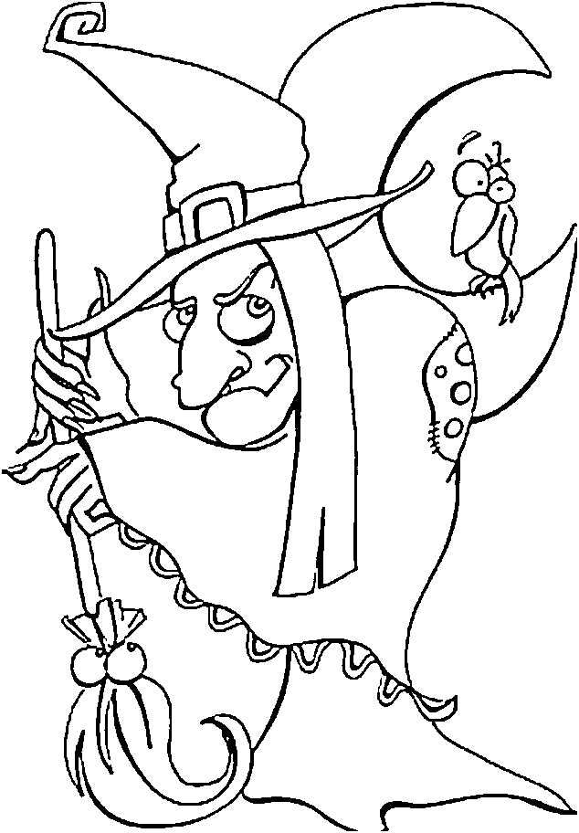 104 Witch Coloring Pages for Kids Printable 3