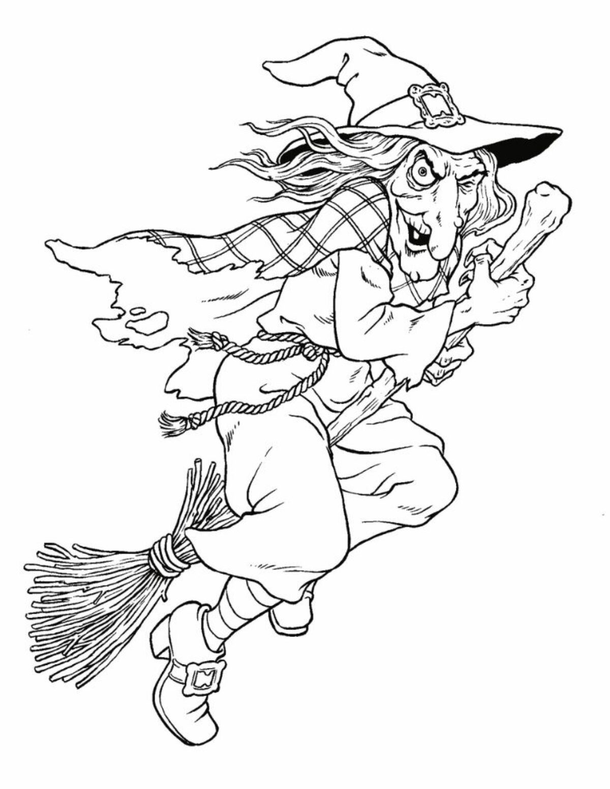 104 Witch Coloring Pages for Kids Printable 35