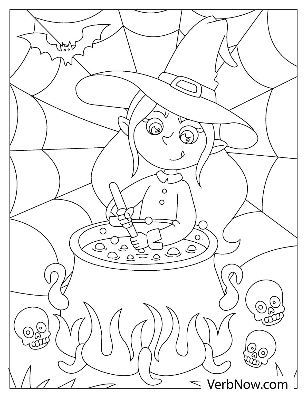 witch coloring pages for kids printable jpg