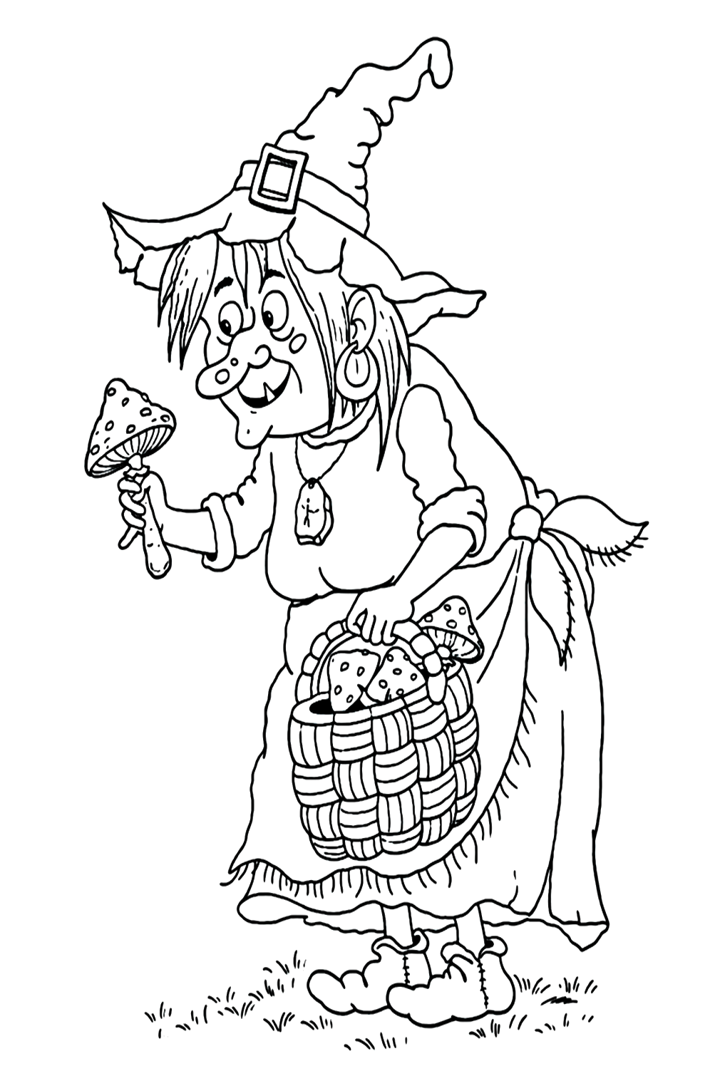 104 Witch Coloring Pages for Kids Printable 59