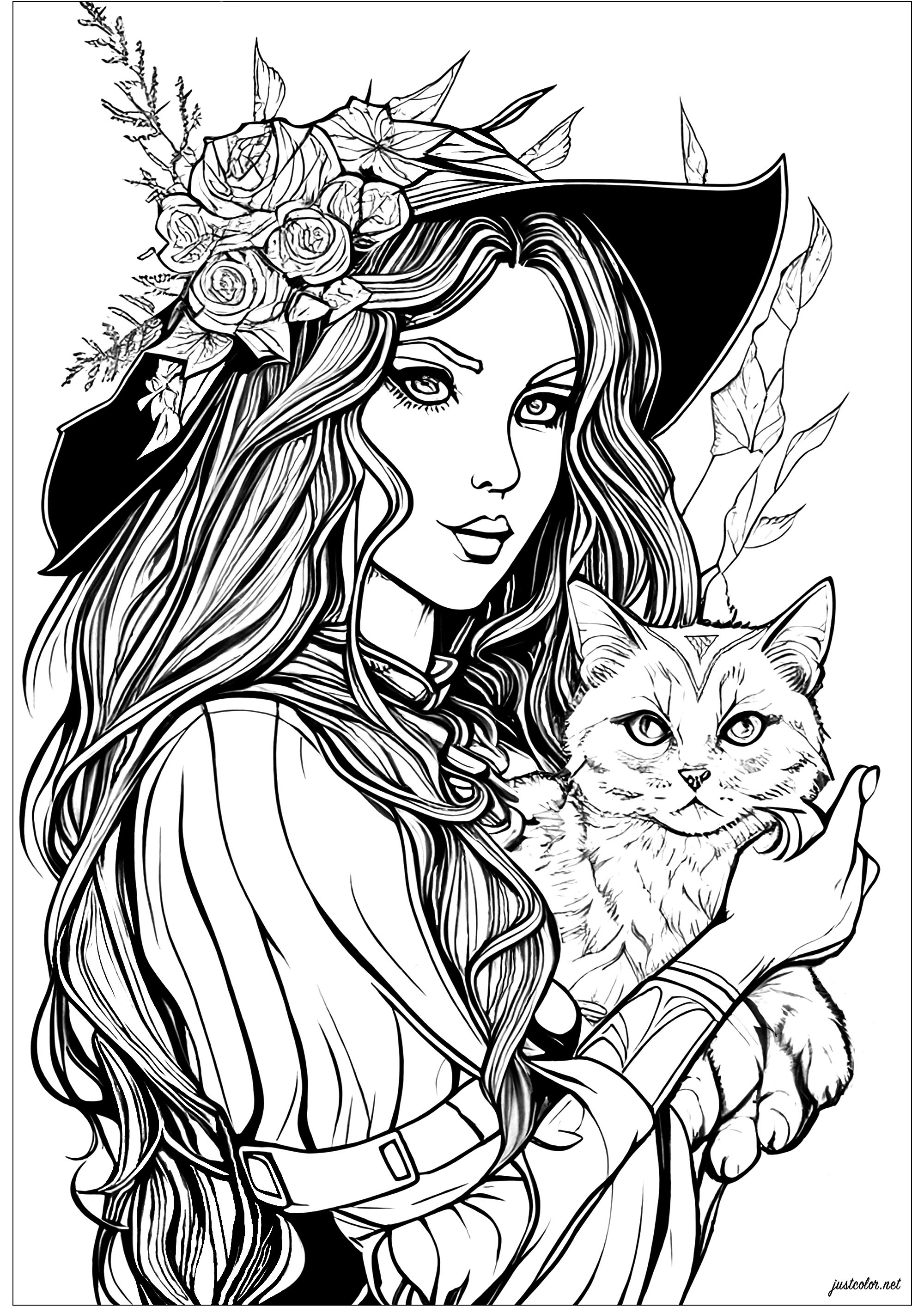 104 Witch Coloring Pages for Kids Printable 81