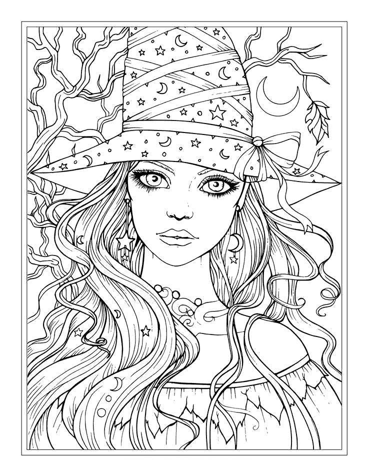 104 Witch Coloring Pages for Kids Printable 88