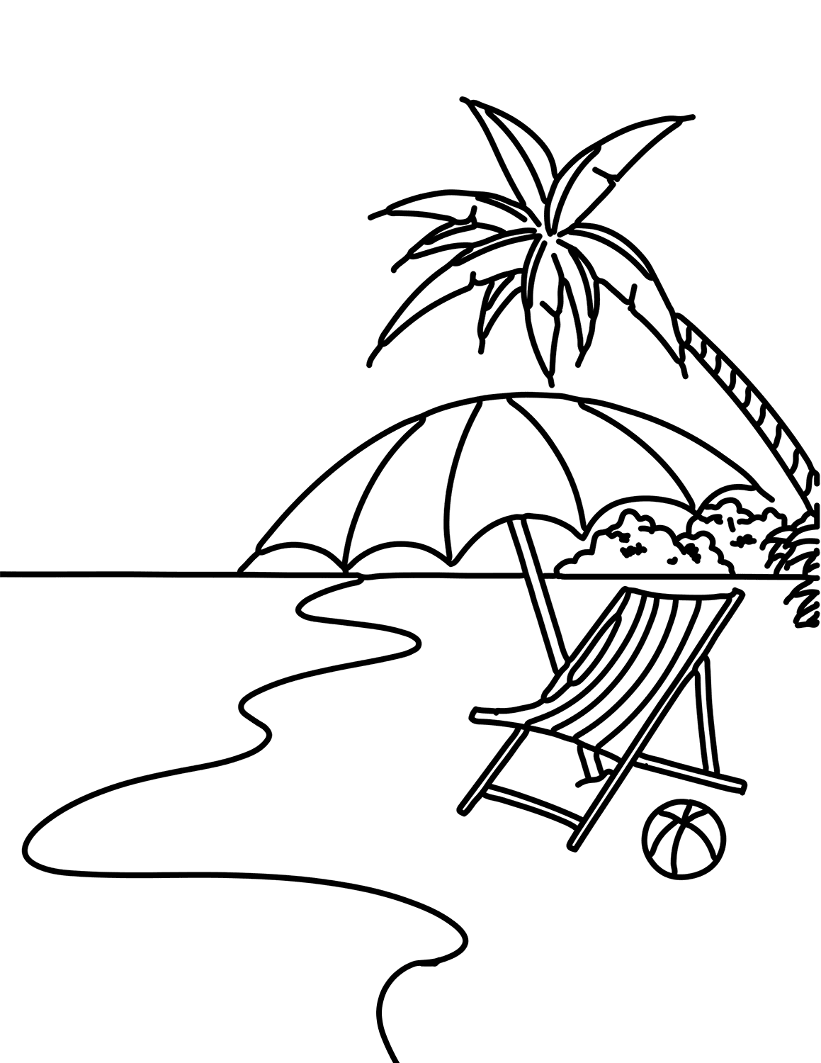 108 Beach Coloring Pages Printable 1