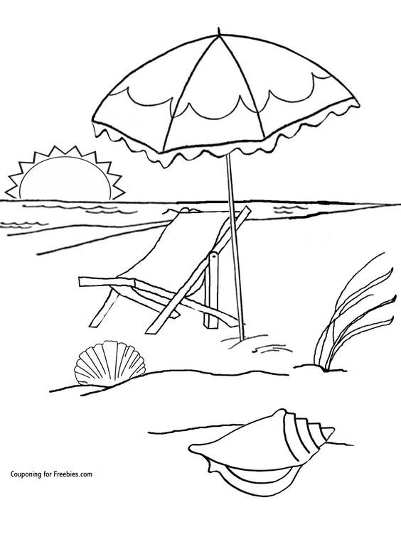 108 Beach Coloring Pages Printable 103