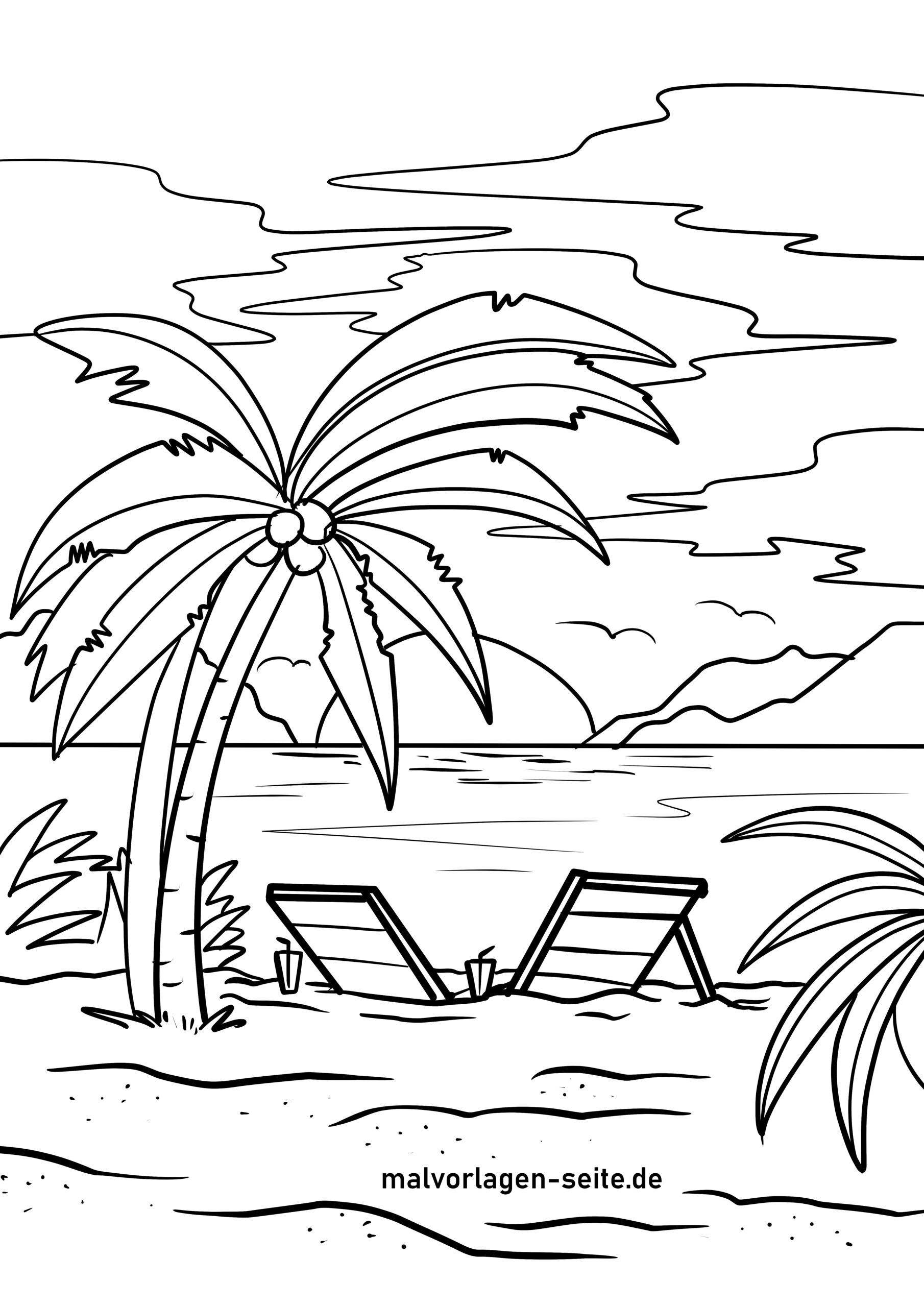 108 Beach Coloring Pages Printable 104