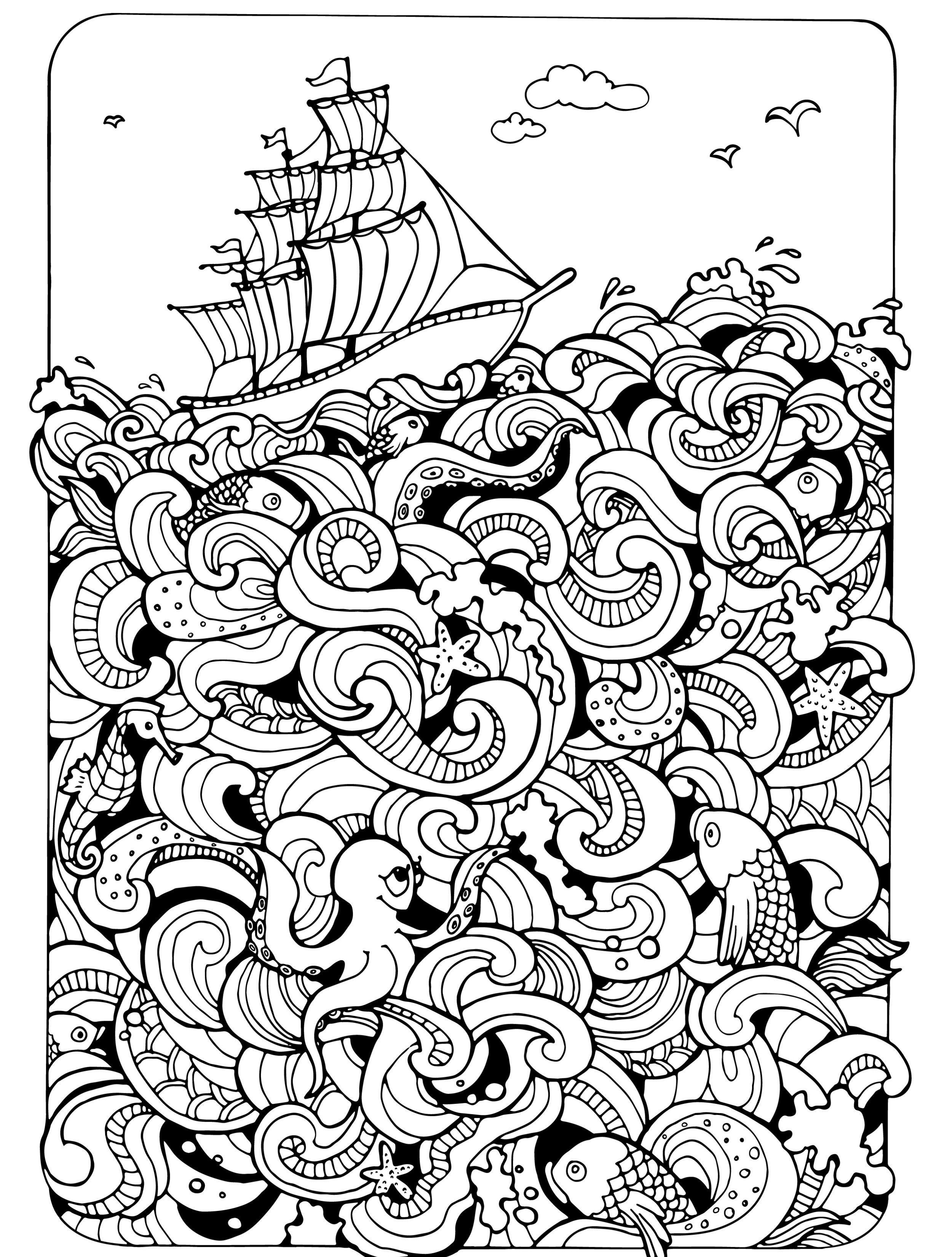 108 Beach Coloring Pages Printable 105