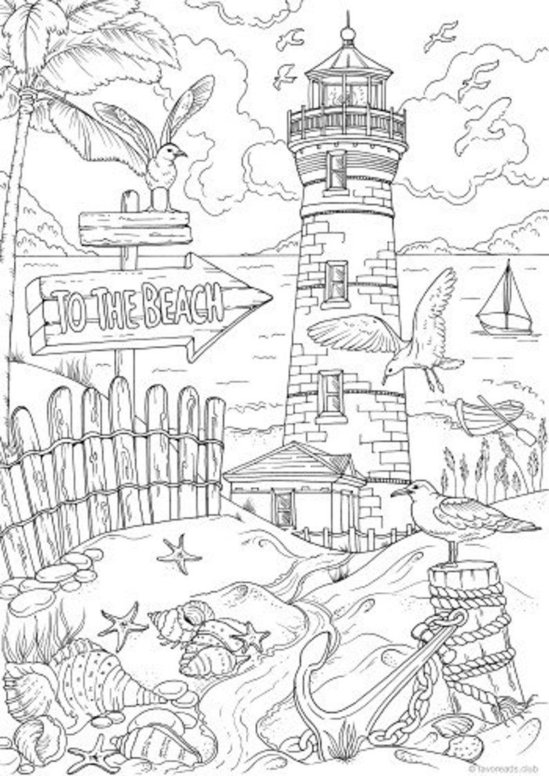 108 Beach Coloring Pages Printable 107