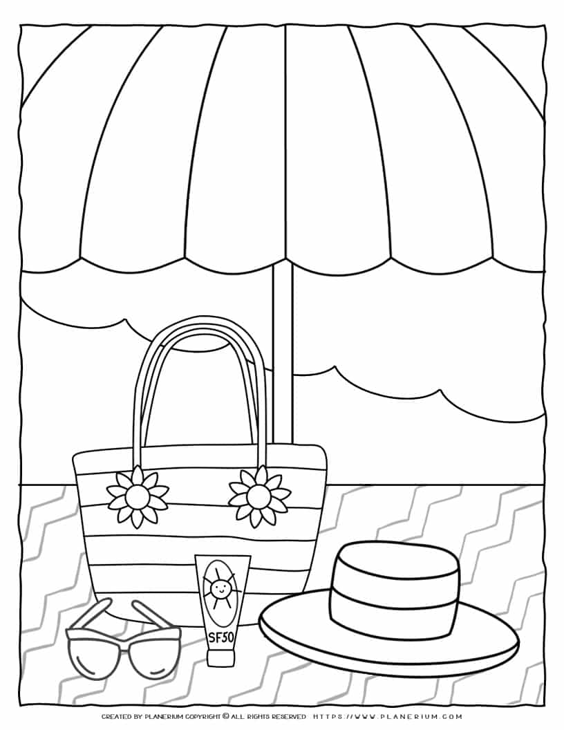 108 Beach Coloring Pages Printable 12