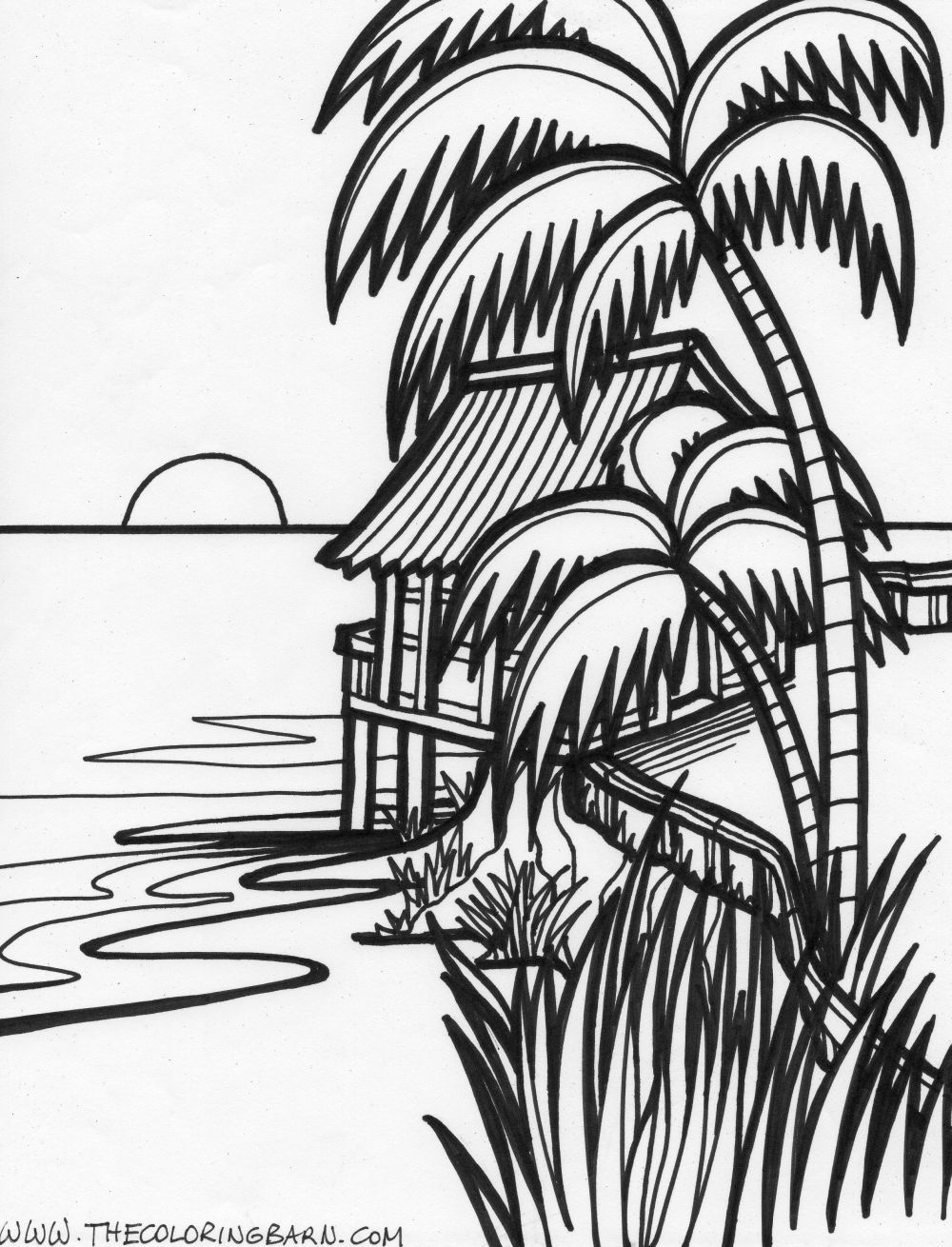 beach coloring pages printable jpg