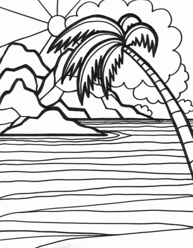 beach coloring pages printable jpg