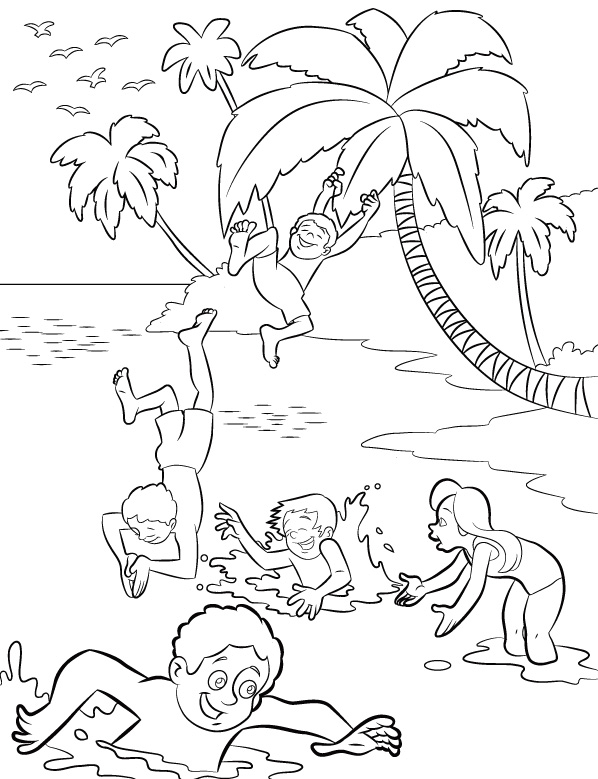 108 Beach Coloring Pages Printable 21