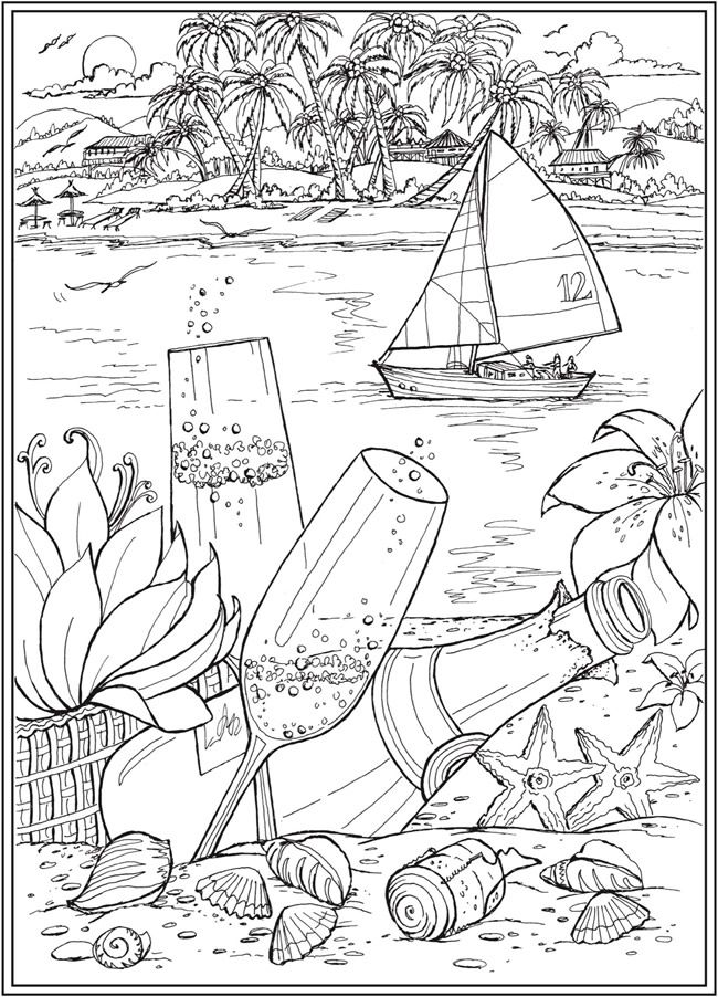 108 Beach Coloring Pages Printable 26