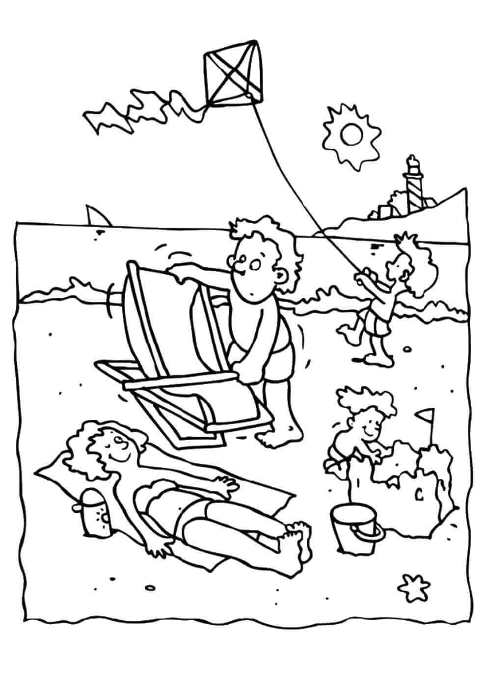 108 Beach Coloring Pages Printable 30