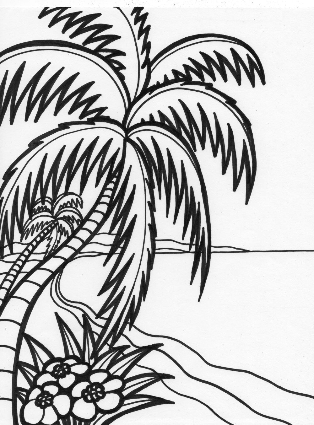 108 Beach Coloring Pages Printable 4