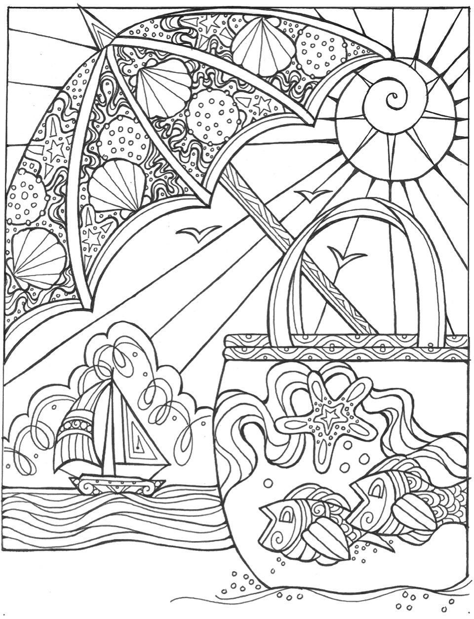 108 Beach Coloring Pages Printable 40