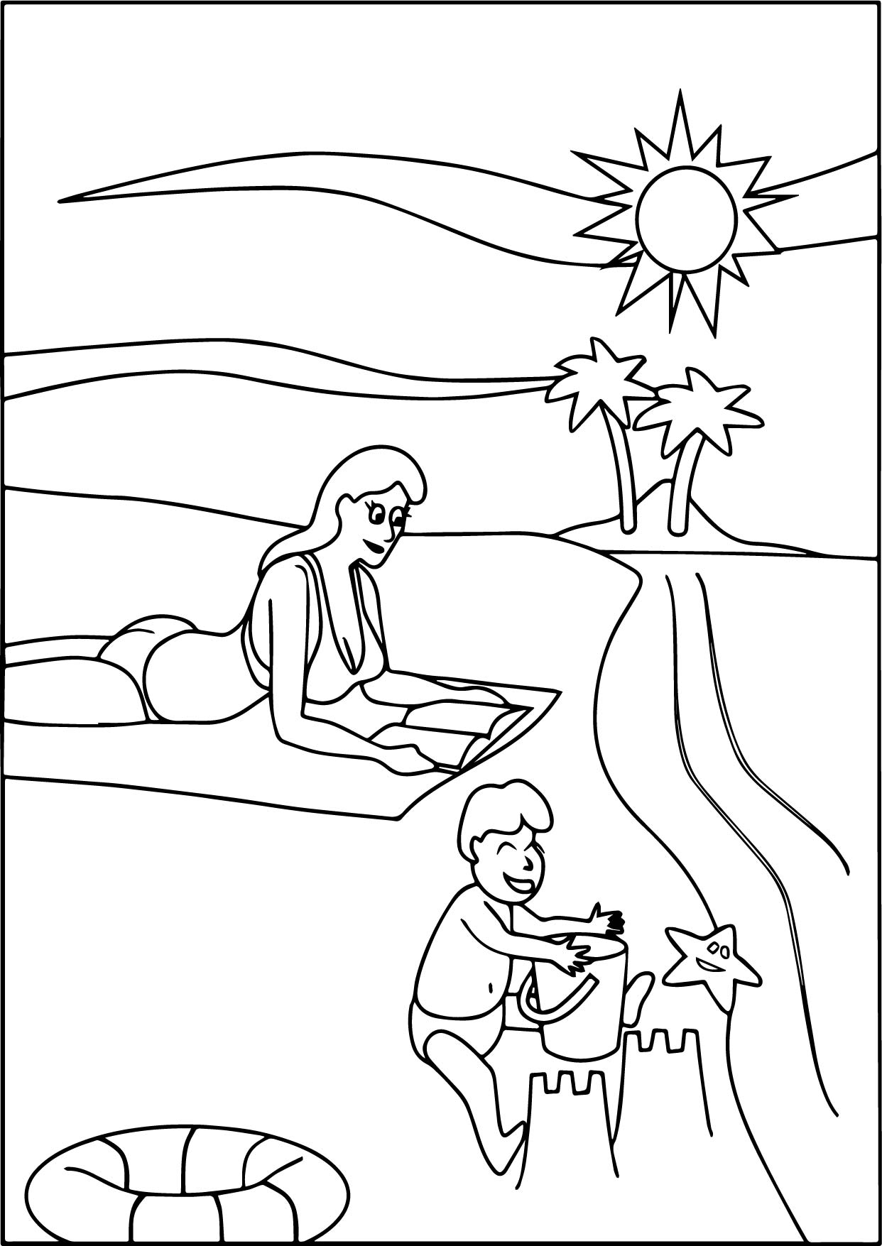 108 Beach Coloring Pages Printable 46