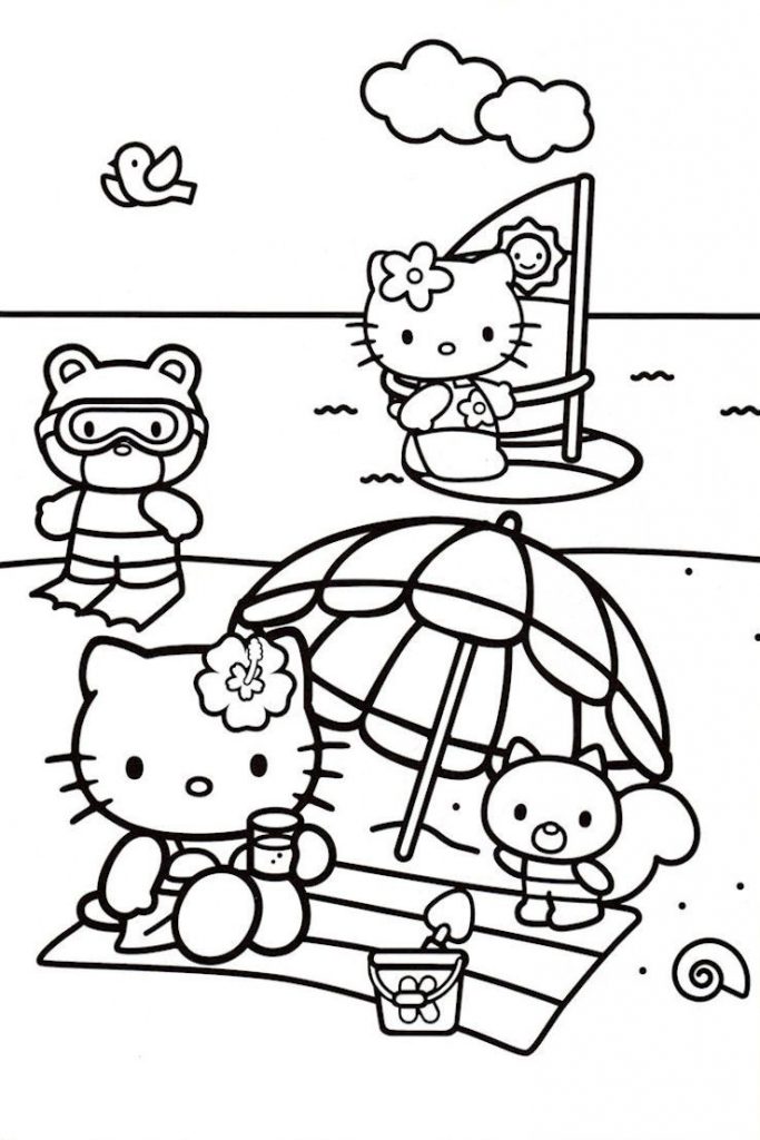 108 Beach Coloring Pages Printable 5