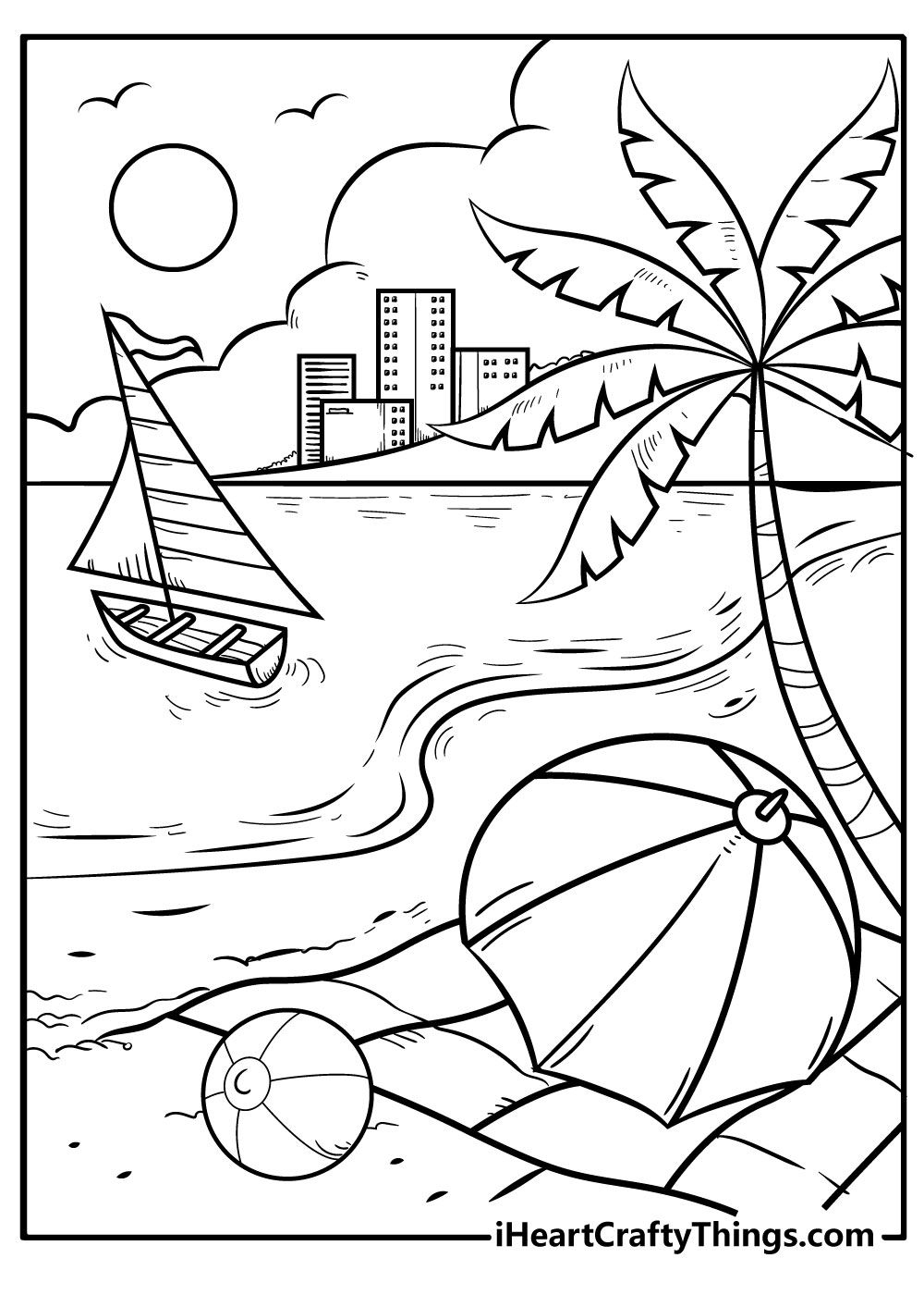 108 Beach Coloring Pages Printable 51